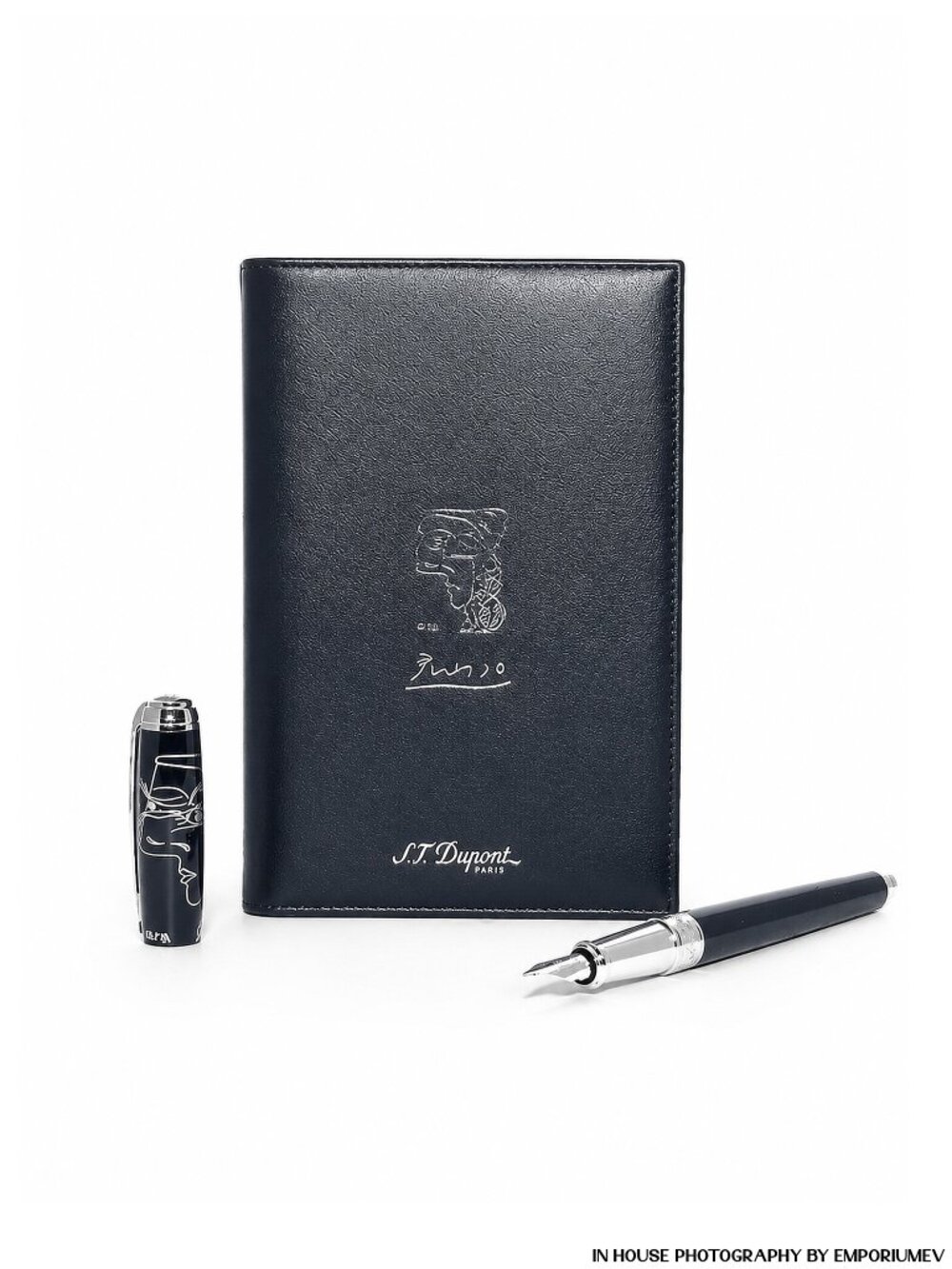 S.T. Dupont Picasso ST410046C2 Black Lacquer Palladium Fountain Pen Writing Kit